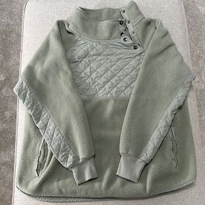 Abercrombie & Fitch Quarter Snap Quilted Fleece